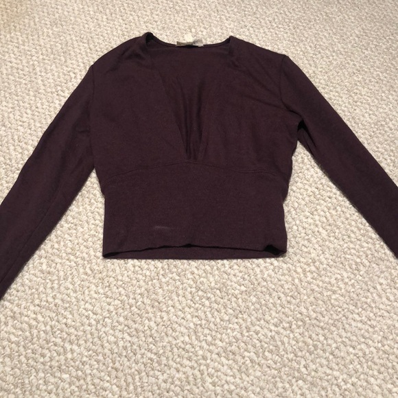 Aritzia Wilfred free crop top- purple xs - Picture 5 of 6